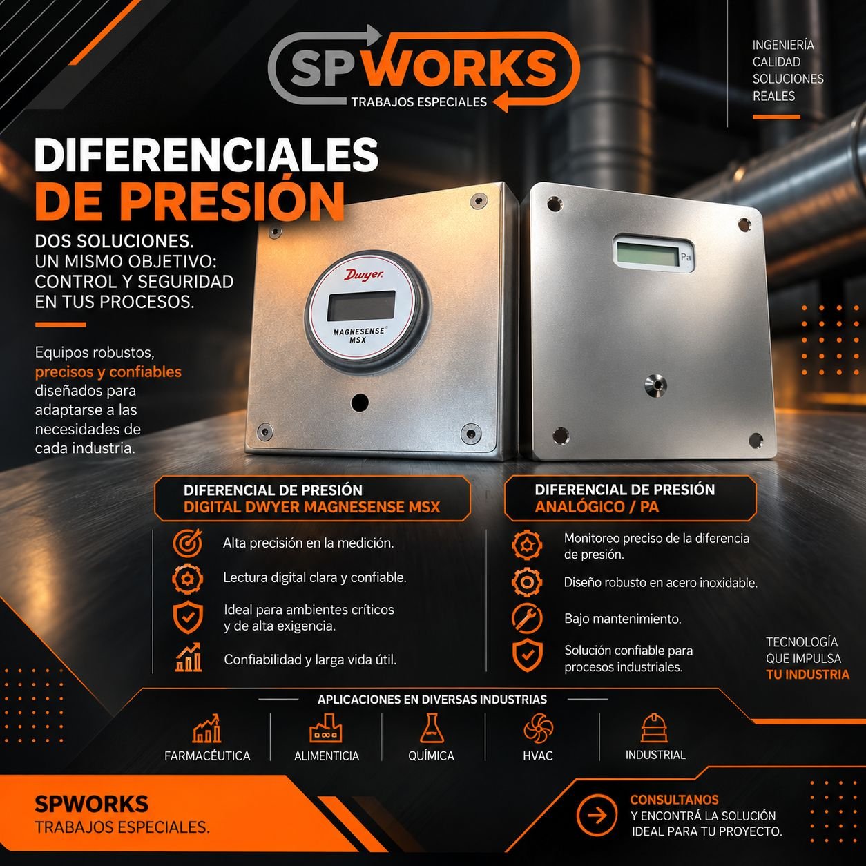 Diferenciales de presión SPWORKS